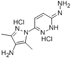 CAS 登录号:70589-21-8, 3-肼基-6-(3,5-二甲基-4-氨基-1-吡唑基)哒嗪二盐酸盐