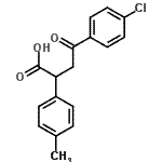 CAS 登录号：70596-90-6， 4-(4-氯苯基)-2-(4-甲基苯基)-4-氧代丁酸
