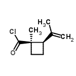 CAS 登录号：70645-45-3， (1R,2R)-2-异丙烯基-1-甲基环丁烷羰基氯化物