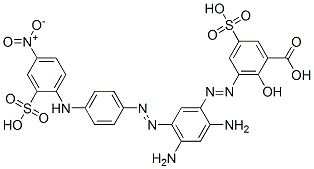 CAS#: 70660-45-6, 3-[[2,4-Diamino-5-[[4-(4-Nitro-2-Sulphoanilino)Phenyl]Azo]Phenyl]Azo]-5-Sulphosalicylic Acid