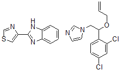 CAS 登录号：70746-92-8， 1-[2-(2,4-二氯苯基)-2-丙-2-烯氧基-乙基]咪唑;2-(1,3-噻唑-4-基)-1H-苯并咪唑