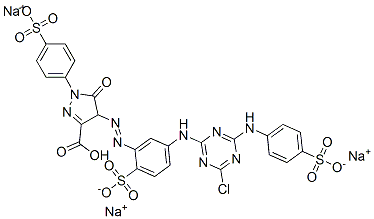 CAS#: 70865-25-7, Trisodium Hydrogen 4-[[5-[[4-Chloro-6-[(4-Sulphonatophenyl)Amino]-1,3,5-Triazin-2-Yl]Amino]-2-Sulphonatophenyl]Azo]-4,5-Dihydro-5-Oxo-1-(4-Sulphonatophenyl)-1H-Pyrazole-3-Carboxylate