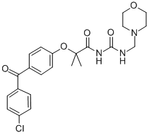 CAS#: 70970-56-8, 1-(2-(p-(p-Chlorobenzoyl)Phenoxy)-2-Methylpropionyl)-3-(Morpholinomethyl)-Urea