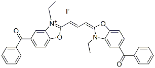 CAS#: 71130-10-4, 5-Benzoyl-2-[3-(5-Benzoyl-3-Ethyl-3H-Benzoxazol-2-Ylidene)Prop-1-Enyl]-3-Ethylbenzoxazolium Iodide