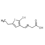 CAS 登录号：711593-43-0， (E)-N-[(5-乙基-2-硫基-3-噻吩基)亚甲基]甘氨酸
