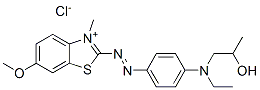 CAS#: 71215-84-4, 2-[[4-[Ethyl(2-Hydroxypropyl)Amino]Phenyl]Azo]-6-Methoxy-3-Methylbenzothiazolium Chloride