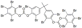 CAS#: 71216-03-0, 1,1'-(1-Methylethylidene)Bis(2,6-Dibromo-4,1-Phenylene)Bis[(Oxycarbonyl)Oxy]Bis(2,3,4,5,6-Pentabromobenzene)
