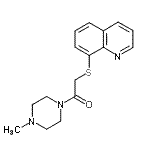 CAS 登录号：712307-27-2， 1-(4-甲基-1-哌嗪基)-2-(8-喹啉基硫基)乙酮