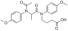 CAS 登录号：71455-78-2， N-(N-乙酰基-2-(对甲氧苯胺基)丙酰基)-4-(对甲氧苯胺基)丁酸