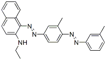CAS 登录号：71619-13-1， N-乙基-1-[[3-甲基-4-[(3-甲基苯基)偶氮]苯基]偶氮]萘-2-胺