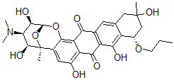 CAS#: 71628-98-3, [2R,(+)]-4alpha-(Dimethylamino)-3,4,5,6,11,12,13,14-Octahydro-3beta,5beta,8,10,13alpha-Pentahydroxy-6,13-Dimethyl-11alpha-Propoxy-2alpha,6alpha-Epoxy-2H-Naphthaceno[1,2-b]Oxocin-9,16-Dione
