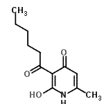 CAS 登录号：7164-95-6， 3-己酰-2-羟基-6-甲基-4(1H)-吡啶酮