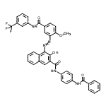 CAS#: 71872-63-4, N-[4-(Benzoylamino)phenyl]-3-hydroxy-4-[(2-methoxy-5-{[3-(trifluoromethyl)phenyl]carbamoyl}phenyl)diazenyl]-2-naphthamide