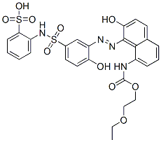 CAS#: 71873-52-4, 2-[[[3-[[8-[[(2-Ethoxyethoxy)Carbonyl]Amino]-2-Hydroxy-1-Naphthalenyl]Azo]-4-Hydroxyphenyl]Sulfonyl]Amino]Benzenesulfonic Acid