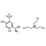 CAS 登录号：71929-27-6， 2-羟基-N,N-二(2-羟基乙基)乙铵4-羟基-5-异丙基-2-甲基苯磺酸酯