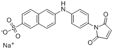 CAS 登录号：71936-81-7， 6-[[4-(2,5-二氢-2,5-二氧代-1H-吡咯-1-基)苯基]氨基]-2-萘磺酸钠盐(1:1)