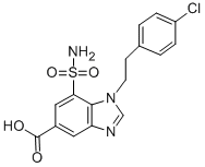 CAS#: 72020-21-4, 1-[2-(4-Chlorophenyl)Ethyl]-7-Sulfamoylbenzimidazole-5-Carboxylic Acid