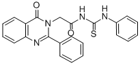 CAS#: 72045-60-4, 2-(4-Oxo-2-Phenylquinazolin-3-Yl)-N-(Phenylcarbamothioyl)Acetamide