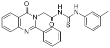 CAS#: 72045-62-6, N-[(3-Methylphenyl)Carbamothioyl]-2-(4-Oxo-2-Phenylquinazolin-3-Yl)Acetamide
