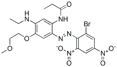 CAS 登录号：72066-87-6， N-[2-[(2-溴-4,6-二硝基苯基)偶氮]-5-(乙基氨基)-4-(2-甲氧基乙氧基)苯基]丙酰胺