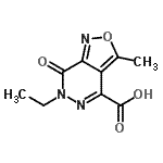 CAS#: 720718-58-1, 6-Ethyl-3-methyl-7-oxo-6,7-dihydro[1,2]oxazolo[3,4-d]pyridazine-4-carboxylic acid
