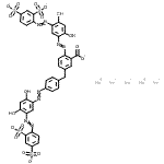 CAS#: 72089-21-5, Pentasodium 2-({5-[(2,4-disulfonatophenyl)diazenyl]-2,4-dihydroxyphenyl}diazenyl)-5-[4-({5-[(2,4-disulfonatophenyl)diazenyl]-2,4-dihydroxyphenyl}diazenyl)benzyl]benzoate
