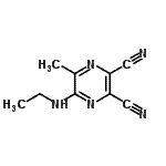 CAS 登录号：72112-35-7， 5-(乙基氨基)-6-甲基-2,3-吡嗪二甲腈