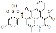 CAS 登录号：72121-77-8， 6-((4-氯-2-磺基苯基)氨基)-2,7-二氢-4(or 5)-甲基-2,7-二氧代-3H-二苯并(f,ij)异喹啉-1-羧酸 1-乙酯