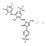 CAS#: 72138-93-3, Disodium 3-[(5-chloro-2,6-difluoro-4-pyrimidinyl)amino]-4-methyl-5-{[3-methyl-5-oxo-1-(4-sulfonatophenyl)-4,5-dihydro-1H-pyrazol-4-yl]diazenyl}benzenesulfonate