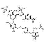 CAS 登录号：72139-01-6， 3-[(2-氯-4-硝基苯基)偶氮]-5-{[2,4-二羟基-5-({4-[(4-硝基-2-磺基苯基)氨基]苯基}偶氮)苯基]偶氮}-4-羟基-2,7-萘二磺酸