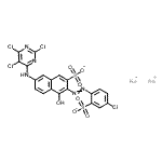 CAS#: 72139-18-5, Disodium 3-[(4-chloro-2-sulfonatophenyl)diazenyl]-4-hydroxy-7-[(2,5,6-trichloro-4-pyrimidinyl)amino]-2-naphthalenesulfonate