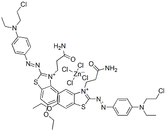 CAS 登录号：72245-63-7， 二[3-(3-氨基-3-氧代丙基)-2-[[4-[(2-氯乙基)乙基氨基盐