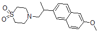 CAS#: 72278-57-0, 4-[2-(6-Methoxynaphthalen-2-Yl)Propyl]-1,4-Thiazinane 1,1-Dioxide