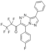 CAS#: 72307-48-3, 2,2,3,3,3-Pentafluoro-1-[4-(4-Fluorophenyl)-8-Phenylpyrazolo[5,1-c][1,2,4]Triazin-3-Yl]Propan-1-One