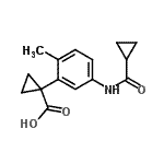 CAS#: 723257-42-9, 1-{5-[(Cyclopropylcarbonyl)amino]-2-methylphenyl}cyclopropanecarboxylic acid