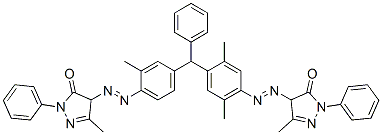 CAS 登录号：72391-19-6， (4S)-4-[2,5-二甲基-4-[(S)-[3-甲基-4-[[(4S)-3-甲基-5-氧代-1-苯基-4H-吡唑-4-基]偶氮]苯基]-苯基甲基]苯基]偶氮-5-甲基-2-苯基-4H-吡唑-3-酮