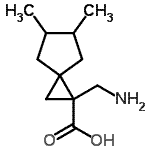 CAS 登录号：724773-04-0， 1-(氨基甲基)-5,6-二甲基螺[2.4]庚烷-1-羧酸