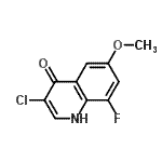 CAS 登录号：724789-61-1， 3-氯-8-氟-6-甲氧基-4(1H)-喹啉酮