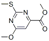CAS 登录号：7249-19-6， 6-甲氧基-2-甲硫基-嘧啶-4-羧酸甲酯