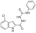 CAS 登录号：72548-94-8， 1-[(4-氯1h-吲哚-2-羰基)氨基]-3-苯基硫脲