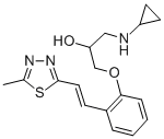 CAS 登录号：72578-17-7， 1-(环丙基氨基)-3-[2-[(E)-2-(5-甲基-1,3,4-噻二唑-2-基)乙烯基]苯氧基]丙-2-醇