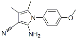 CAS 登录号：72578-38-2， 2-氨基-1-(4-甲氧基苯基)-4,5-二甲基吡咯-3-甲腈