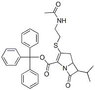 CAS 登录号：72614-91-6， 3-(2-乙酰氨基基乙基硫基)-7-氧代-6-丙-2-基-1-氮杂双环[3.2.0]庚-2-烯-2-羧酸三(苯基)甲基酯