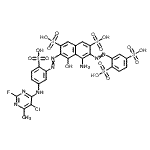 CAS 登录号：72630-61-6， 4-氨基-6-({5-[(5-氯-2-氟-6-甲基-4-嘧啶基)氨基]-2-磺基苯基}偶氮)-3-[(2,5-二磺基苯基)偶氮]-5-羟基-2,7-萘二磺酸