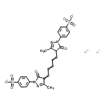 CAS 登录号：72796-93-1， 二钾4-(3-甲基-4-{5-[3-甲基-5-氧代-1-(4-磺酸苯基)-4,5-二氢-1H-吡唑-4-基]-2,4-戊二烯-1-亚基}-5-氧代-4,5-二氢-1H-吡唑-1-基)苯磺酸酯