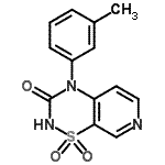 CAS#: 72810-61-8, 4-(3-Methylphenyl)-2H-pyrido[4,3-e][1,2,4]thiadiazin-3(4H)-one 1,1-dioxide