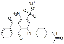 CAS 登录号：72829-42-6， 4-[(4-乙酰氨基环己基)氨基]-1-氨基-9,10-二氧代蒽-2-磺酸钠