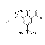 CAS 登录号：72869-85-3， 3,5-二(1,1-二甲基乙基)-2-羟基-苯甲酸铬(3+)盐(1:1)