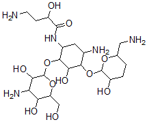 CAS#: 72908-95-3, 4-Amino-N-[5-Amino-2-[4-Amino-3,5-Dihydroxy-6-(Hydroxymethyl)Oxan-2-Yl]Oxy-4-[6-(Aminomethyl)-3-Hydroxyoxan-2-Yl]Oxy-3-Hydroxycyclohexyl]-2-Hydroxybutanamide