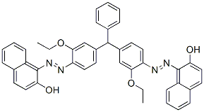 CAS 登录号：72927-71-0， (1E)-1-[[2-乙氧基-4-[[3-乙氧基-4-[(2Z)-2-(2-氧代萘-1-亚基)肼基]苯基]-苯基甲基]苯基]亚肼基]萘-2-酮